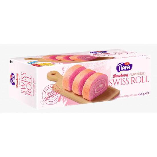 TIARA SWISS ROLL STRAWBERRY 200G