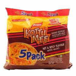 PRIMA KOTTU MEE INSTANT NOODLES( HOT & SPICY) 5 PACK
